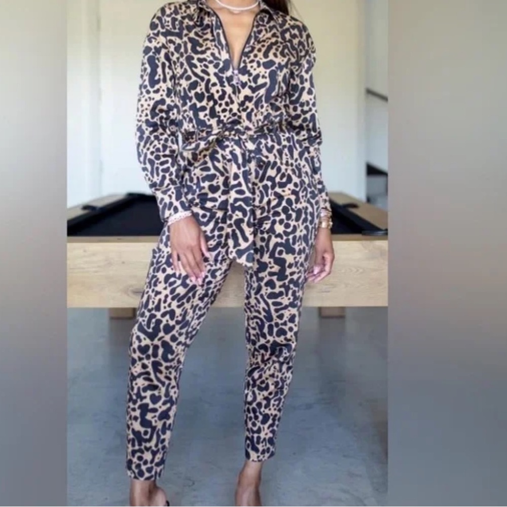 LITA BY CIARA X-LARGE CHEETAH PRINT JUMPSUIT
